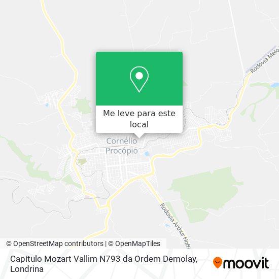 Capítulo Mozart Vallim N793 da Ordem Demolay mapa