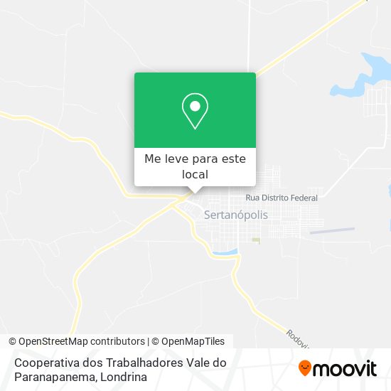 Cooperativa dos Trabalhadores Vale do Paranapanema mapa