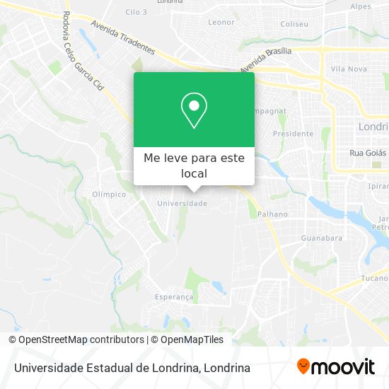 Universidade Estadual de Londrina mapa