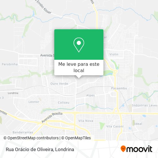 Rua Orácio de Oliveira mapa