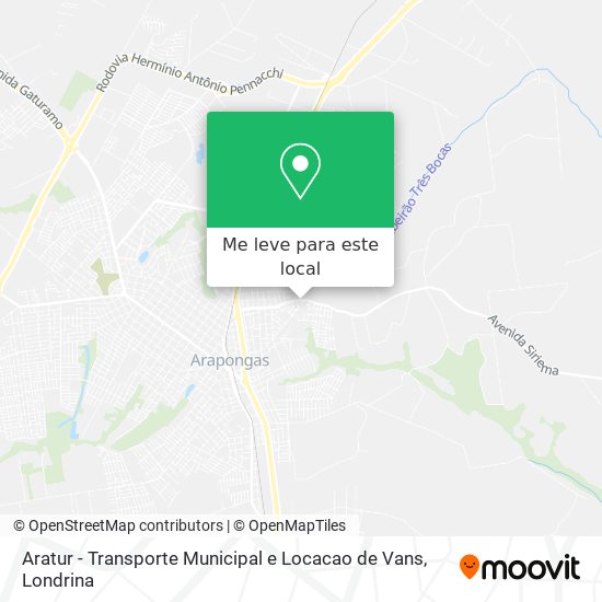 Aratur - Transporte Municipal e Locacao de Vans mapa