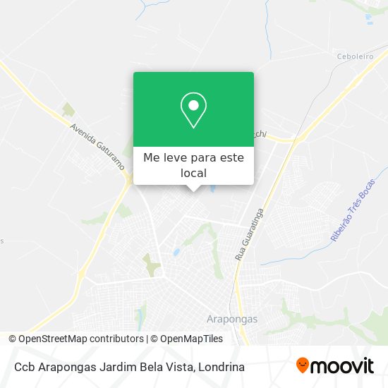 Ccb Arapongas Jardim Bela Vista mapa