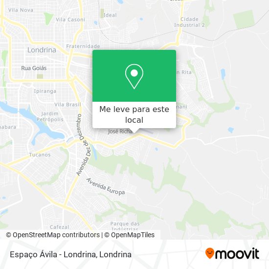 Espaço Ávila - Londrina mapa