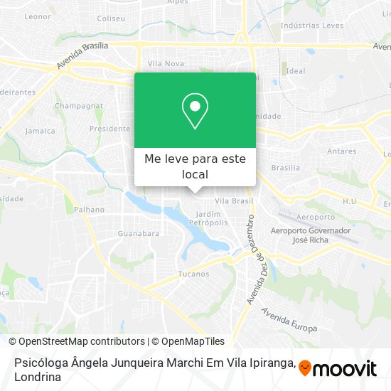 Psicóloga Ângela Junqueira Marchi Em Vila Ipiranga mapa