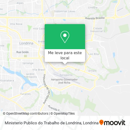 Ministerio Publico do Trabalho de Londrina mapa