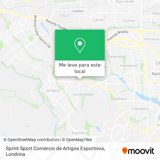 Sprint Sport Comércio de Artigos Esportivos mapa