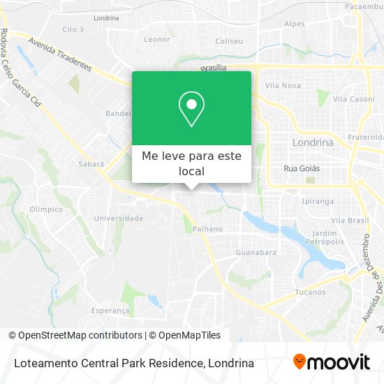 Loteamento Central Park Residence mapa