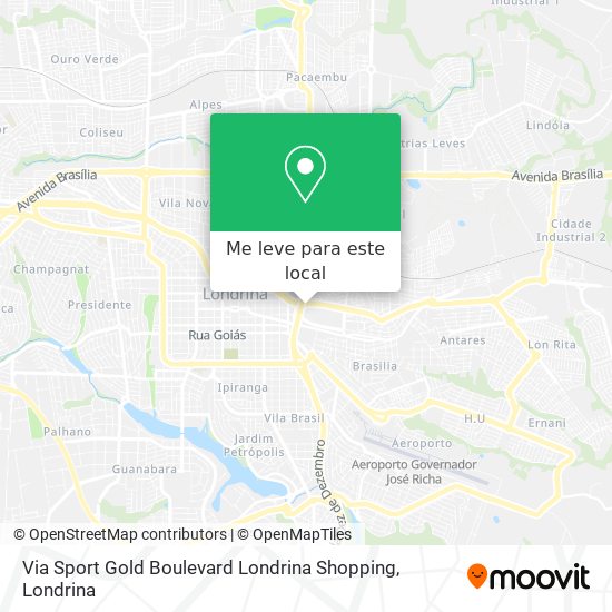 Via Sport Gold Boulevard Londrina Shopping mapa