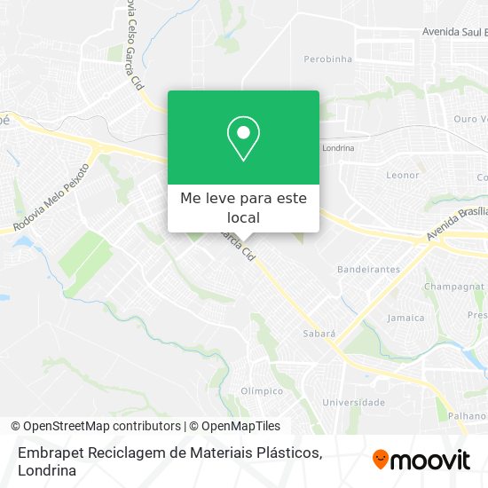 Embrapet Reciclagem de Materiais Plásticos mapa