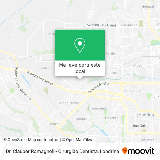 Dr. Clauber Romagnoli - Cirurgião Dentista mapa