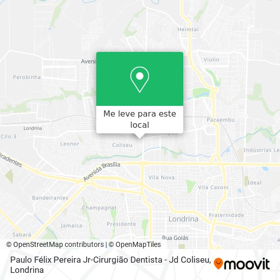 Paulo Félix Pereira Jr-Cirurgião Dentista - Jd Coliseu mapa