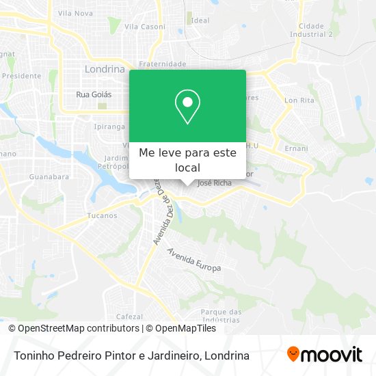 Toninho Pedreiro Pintor e Jardineiro mapa