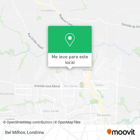 Bel Milhos mapa
