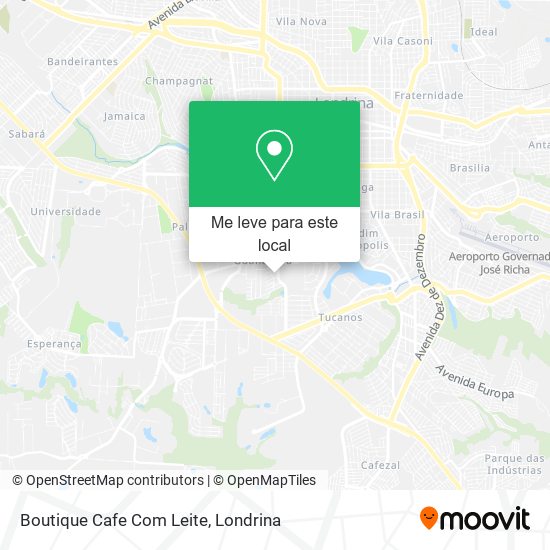 Boutique Cafe Com Leite mapa