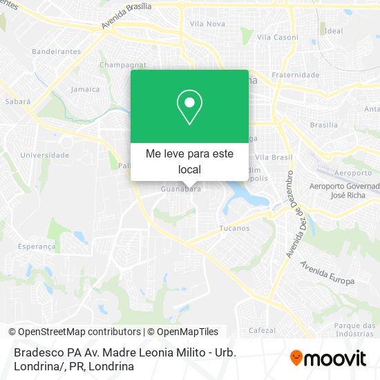 Bradesco PA Av. Madre Leonia Milito - Urb. Londrina / , PR mapa