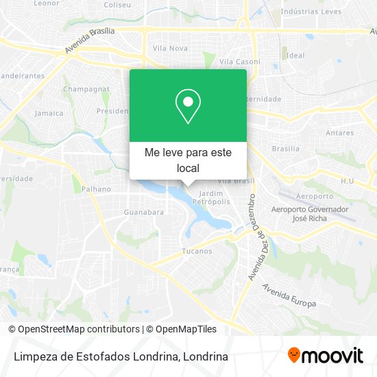 Limpeza de Estofados Londrina mapa