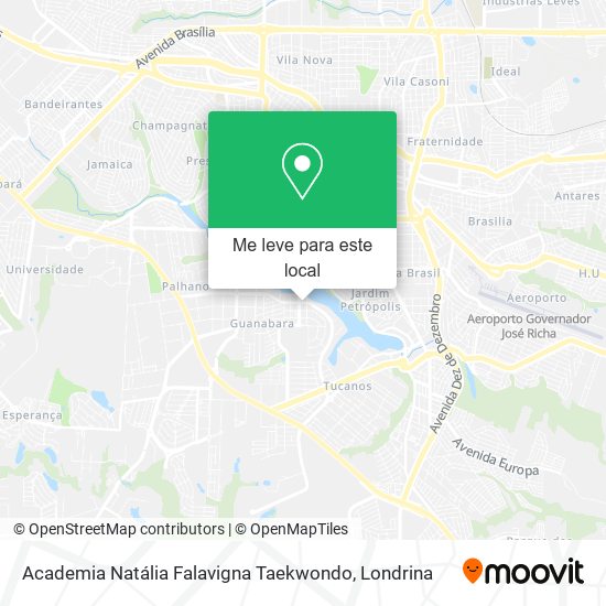 Academia Natália Falavigna Taekwondo mapa
