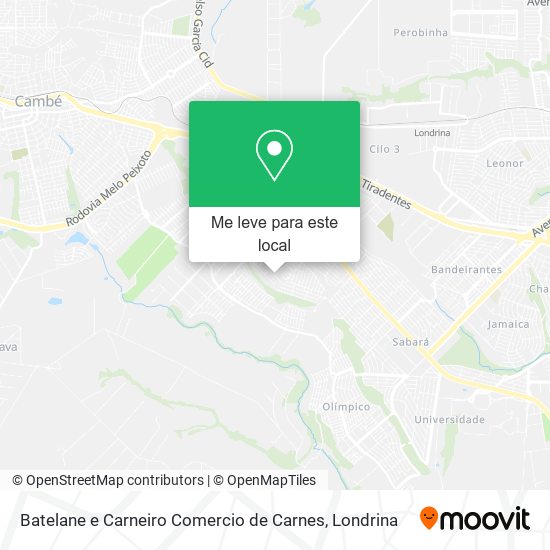 Batelane e Carneiro Comercio de Carnes mapa