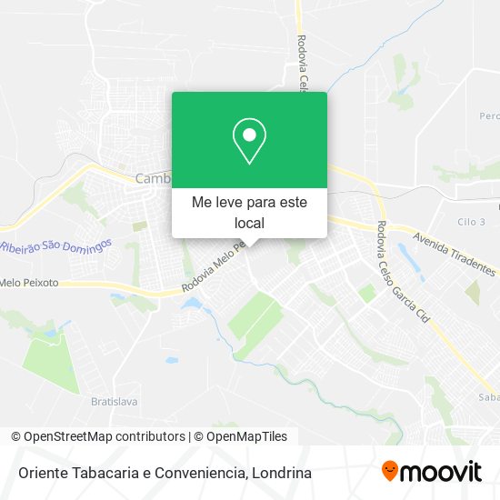 Oriente Tabacaria e Conveniencia mapa