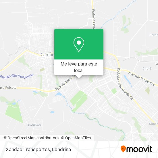 Xandao Transportes mapa
