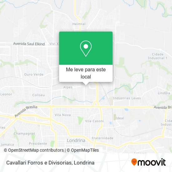 Cavallari Forros e Divisorias mapa