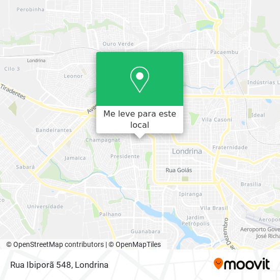 Rua Ibiporã 548 mapa