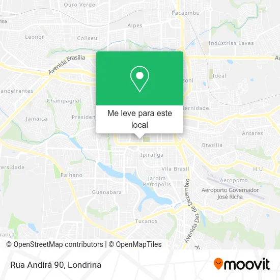 Rua Andirá 90 mapa