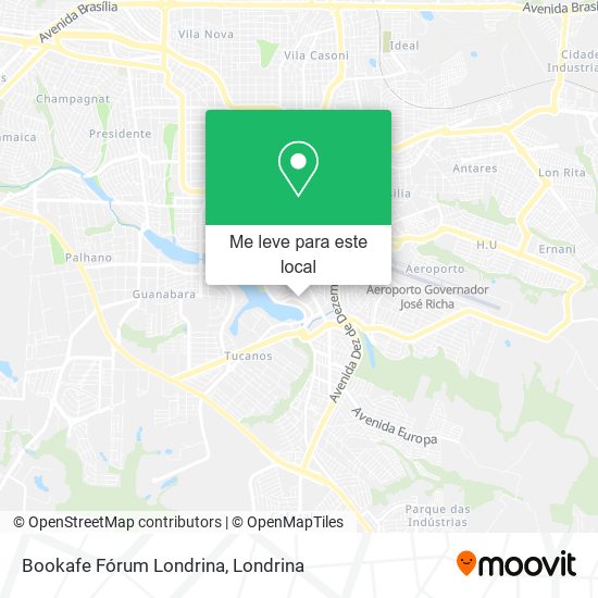 Bookafe Fórum Londrina mapa