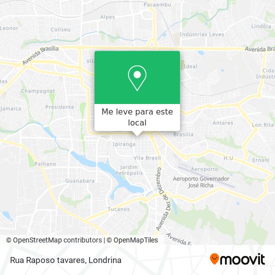 Rua Raposo tavares mapa