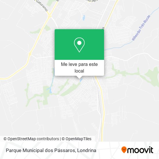 Parque Municipal dos Pássaros mapa