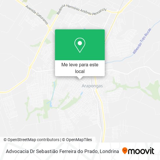 Advocacia Dr Sebastião Ferreira do Prado mapa