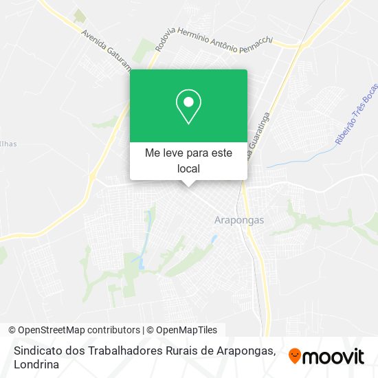 Sindicato dos Trabalhadores Rurais de Arapongas mapa