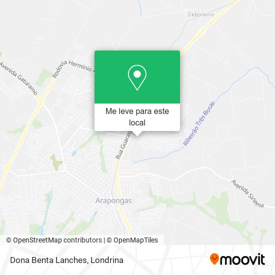 Dona Benta Lanches mapa