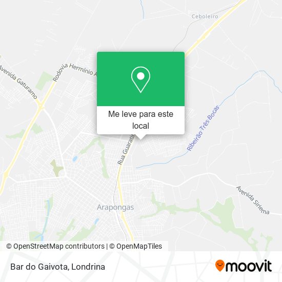 Bar do Gaivota mapa