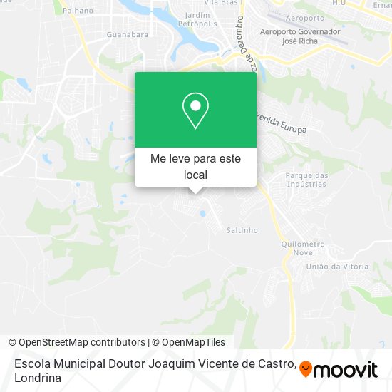 Escola Municipal Doutor Joaquim Vicente de Castro mapa