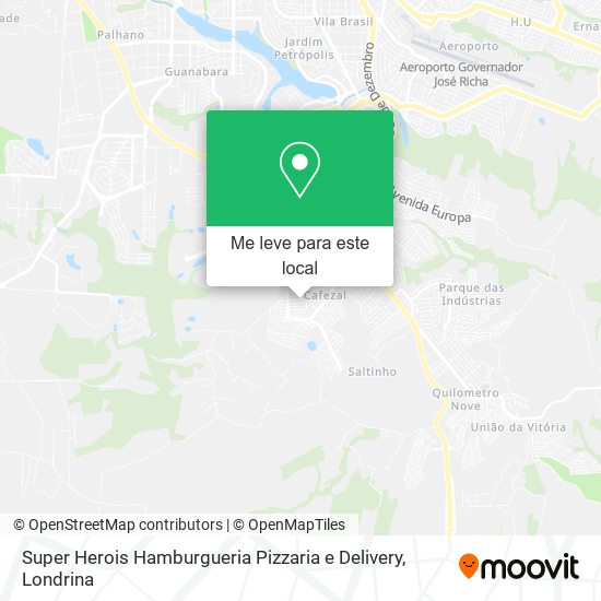 Super Herois Hamburgueria Pizzaria e Delivery mapa
