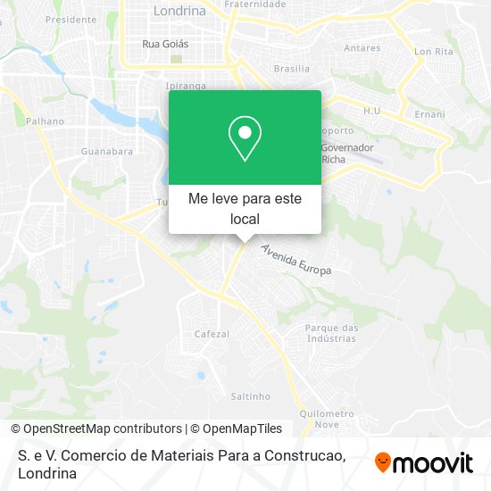 S. e V. Comercio de Materiais Para a Construcao mapa