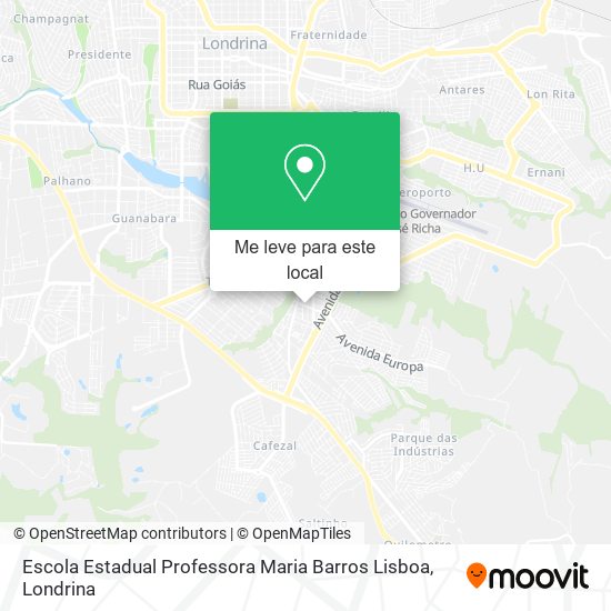 Escola Estadual Professora Maria Barros Lisboa mapa