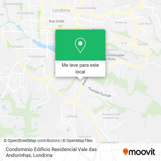 Condominio Edificio Residencial Vale das Andorinhas mapa