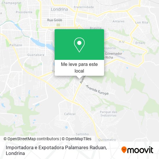 Importadora e Expotadora Palamares Raduan mapa