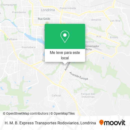 H. M. B. Express Transportes Rodoviarios mapa