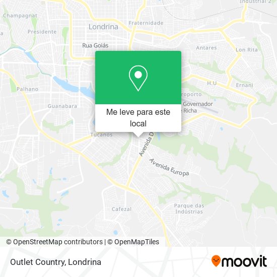 Outlet Country mapa