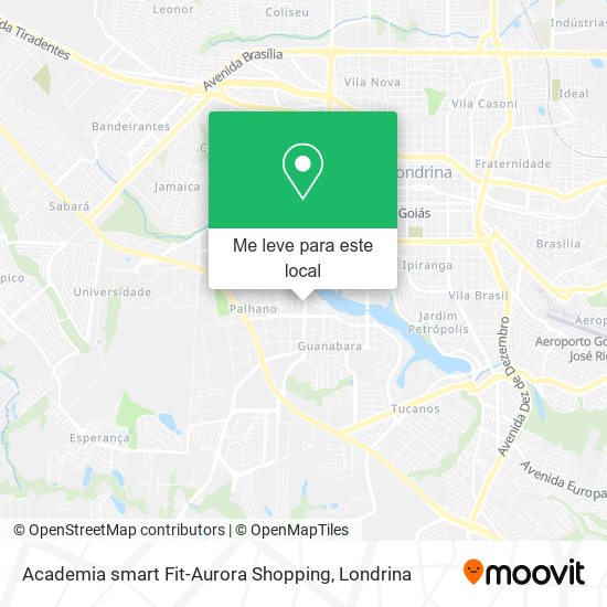 Academia smart Fit-Aurora Shopping mapa