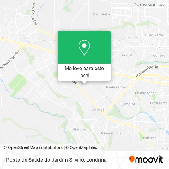 Posto de Saúde do Jardim Silvino mapa