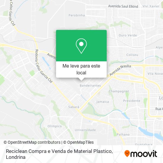 Reciclean Compra e Venda de Material Plastico mapa