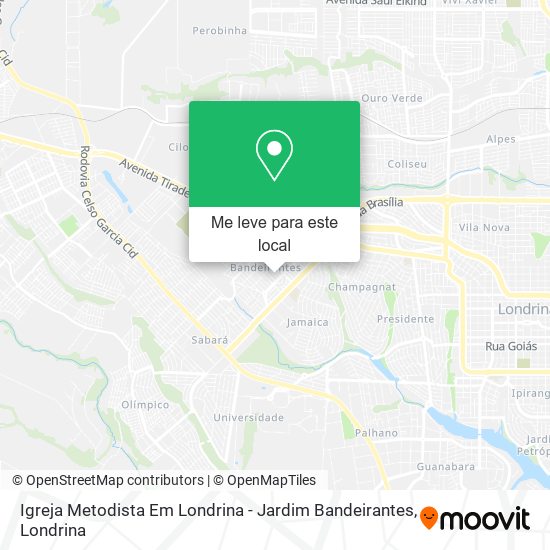 Igreja Metodista Em Londrina - Jardim Bandeirantes mapa