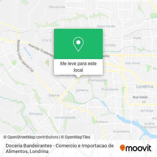 Doceria Bandeirantes - Comercio e Importacao de Alimentos mapa