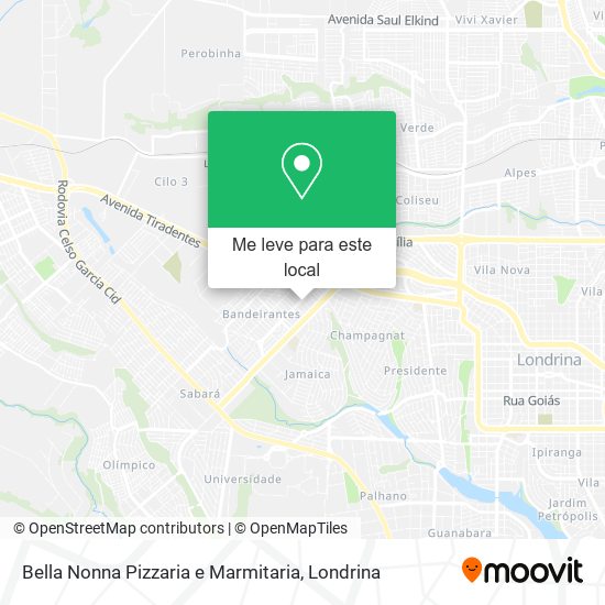 Bella Nonna Pizzaria e Marmitaria mapa