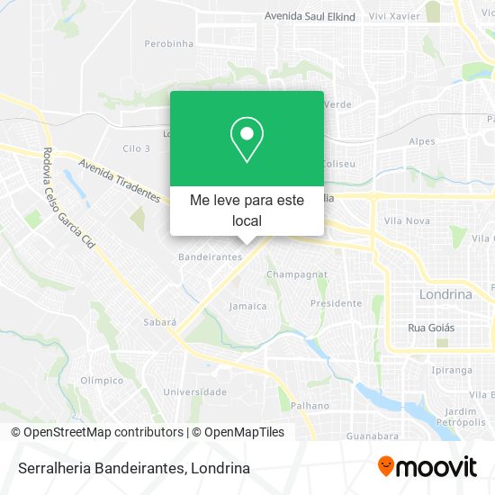 Serralheria Bandeirantes mapa