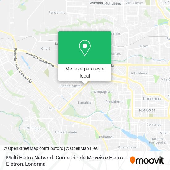 Multi Eletro Network Comercio de Moveis e Eletro-Eletron mapa